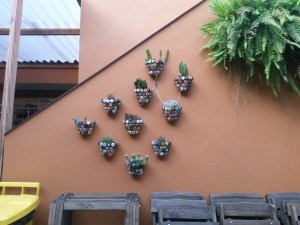 Decoração à base de tampinhas